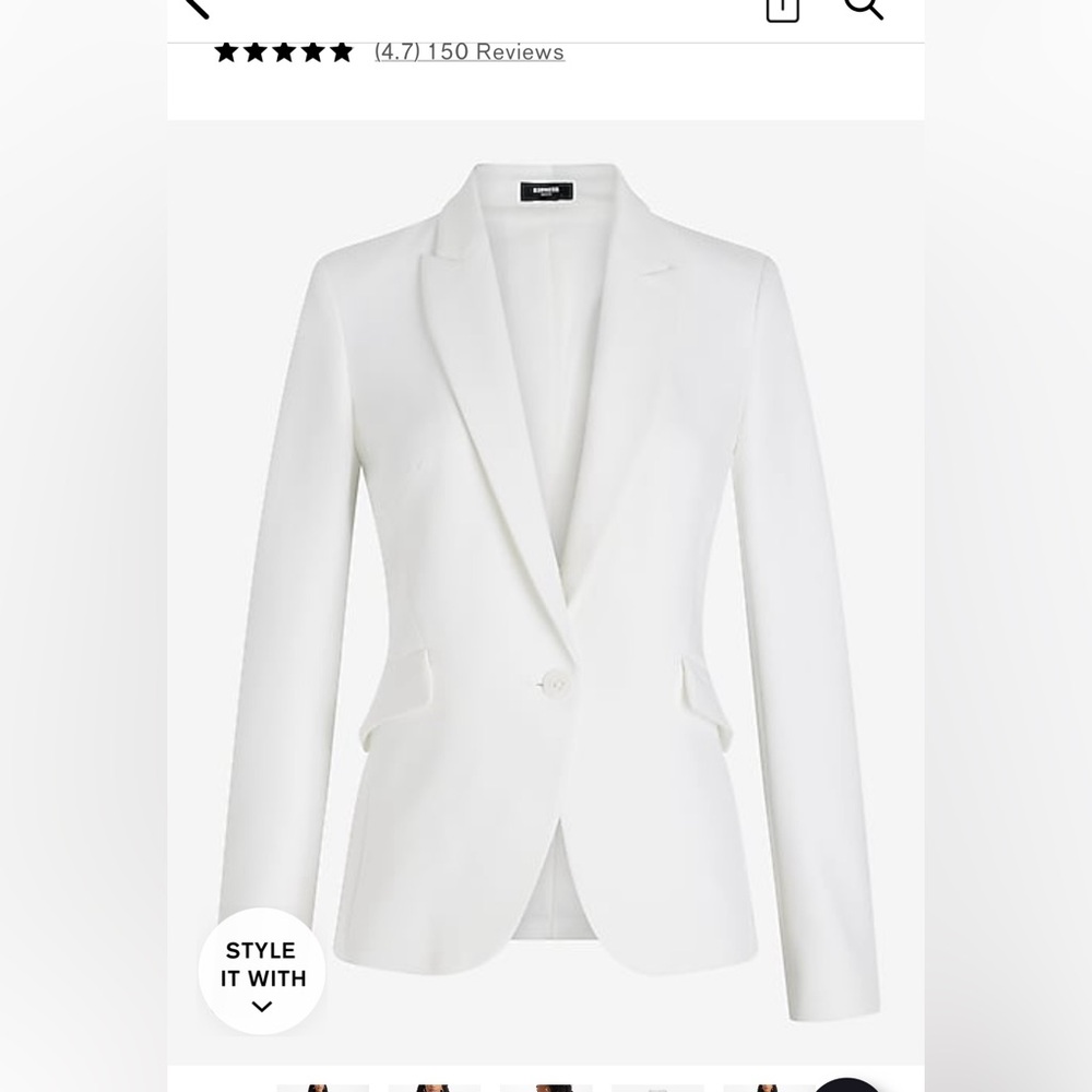 New Express white blazer